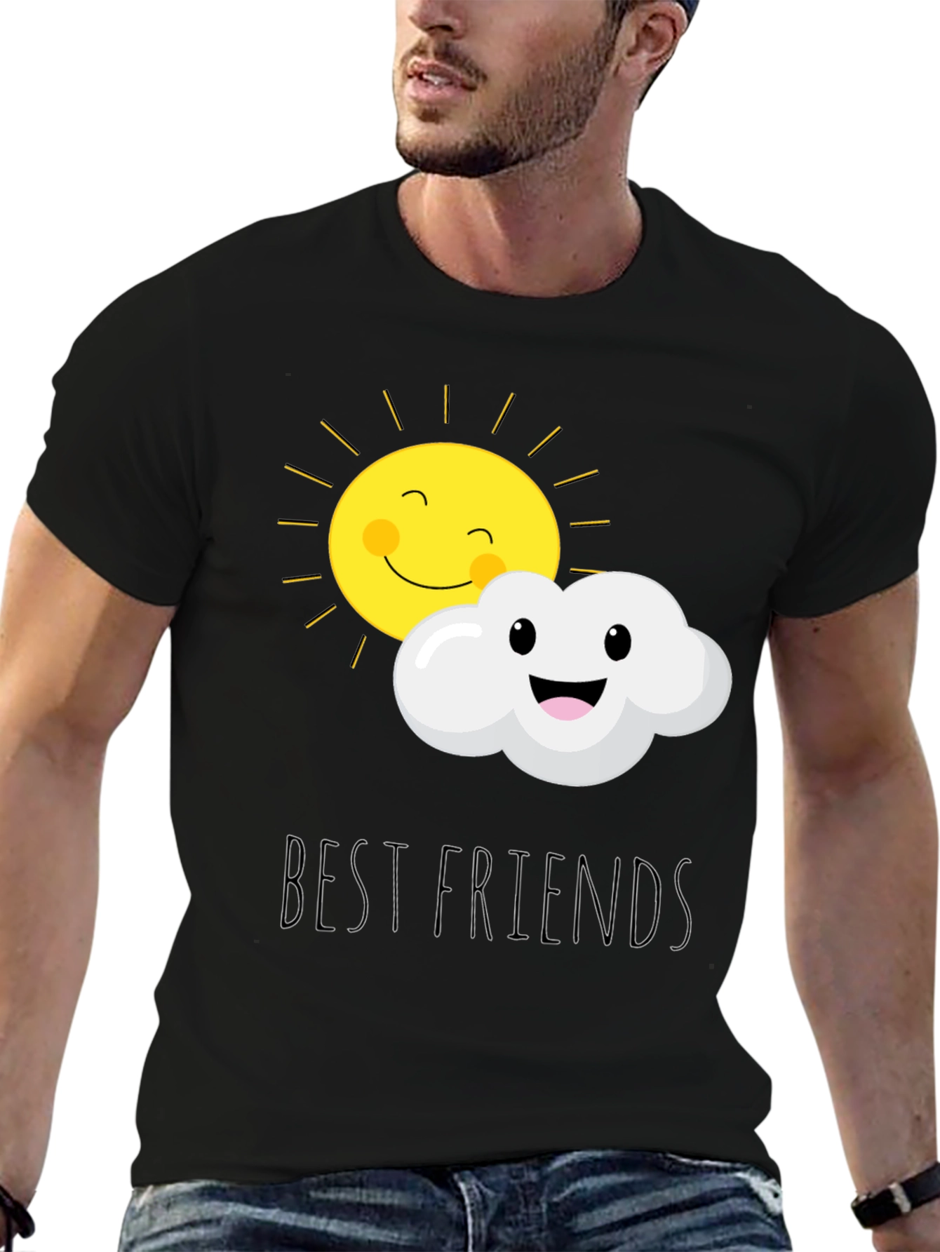 Best Friends Sun and Cloud Graphic T-Shirt