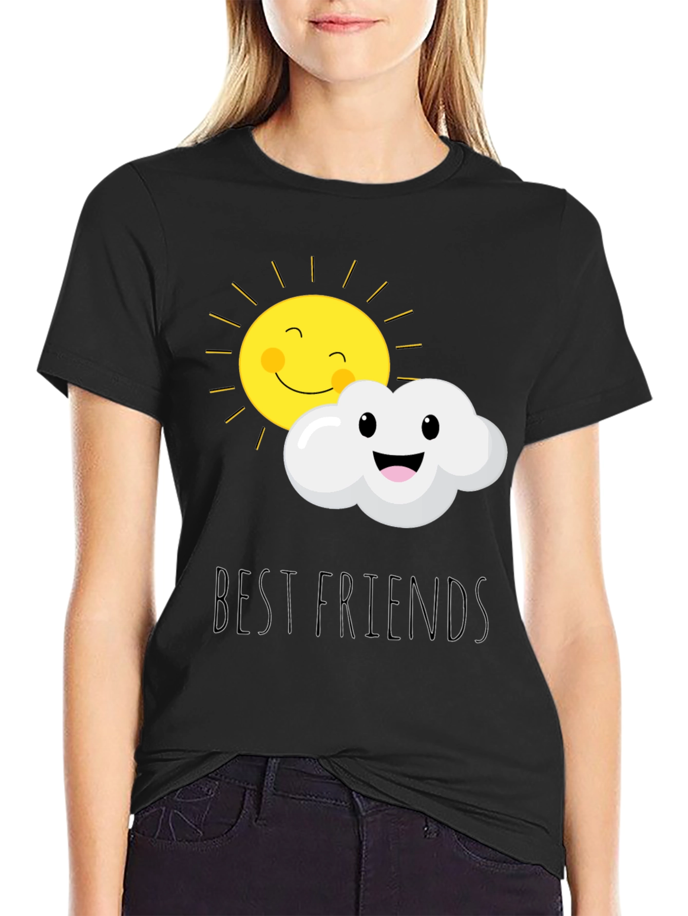 Best Friends Sun and Cloud Graphic T-Shirt
