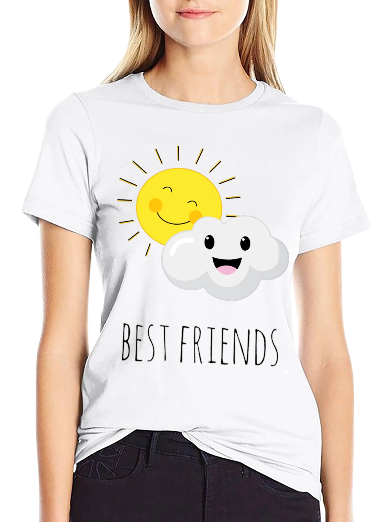 Best Friends Sun and Cloud Graphic T-Shirt