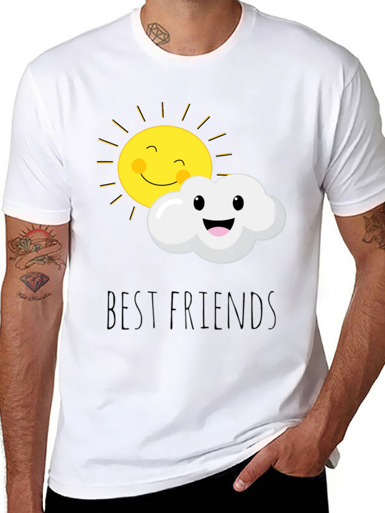 Best Friends Sun and Cloud Graphic T-Shirt