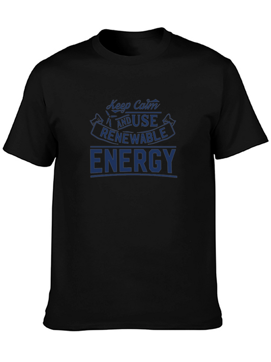 Keep Calm & Use Renewable Energy Black T-Shirt