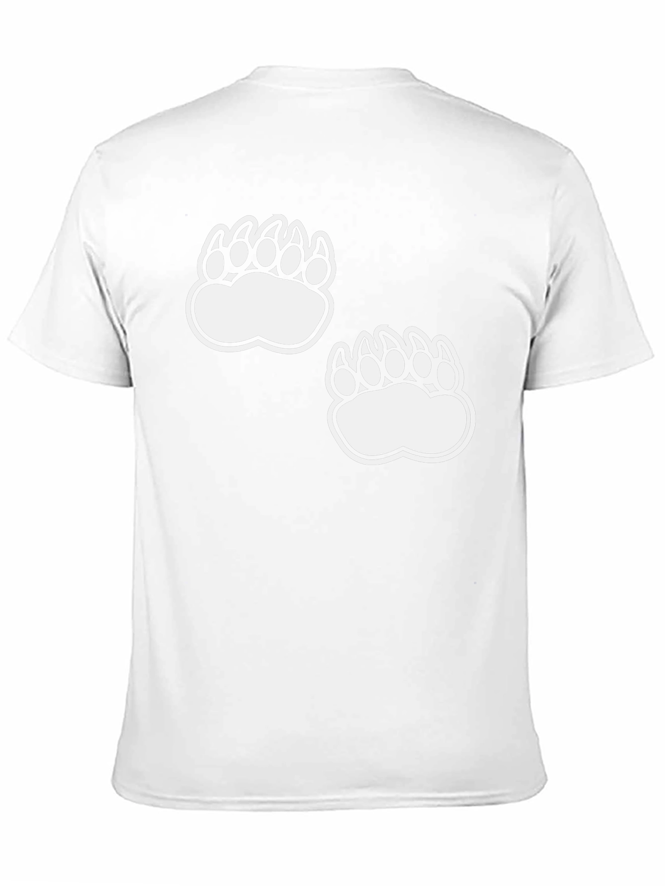 Bear Paw Print Black T-Shirt