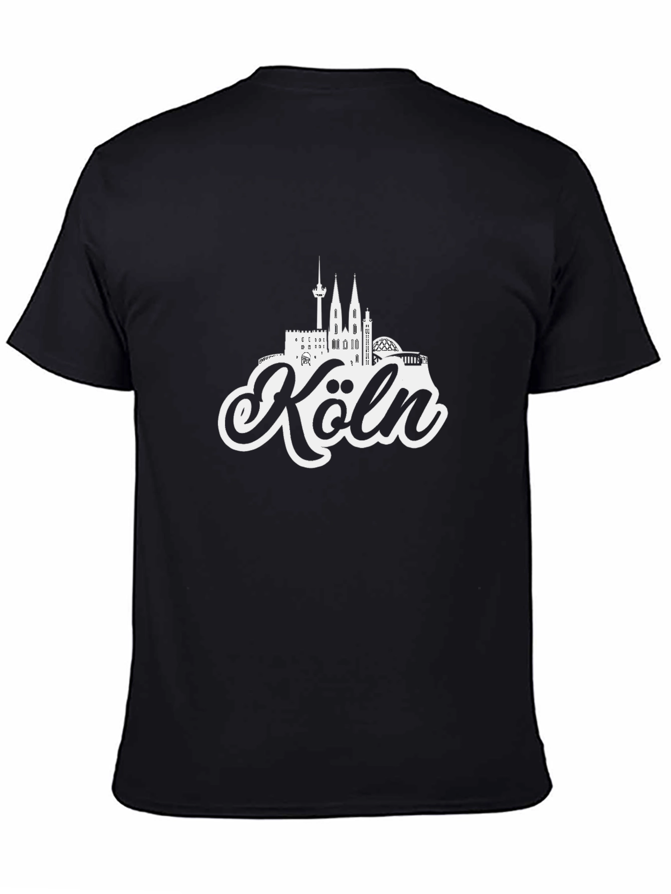 Cologne Germany Skyline Black T-Shirt