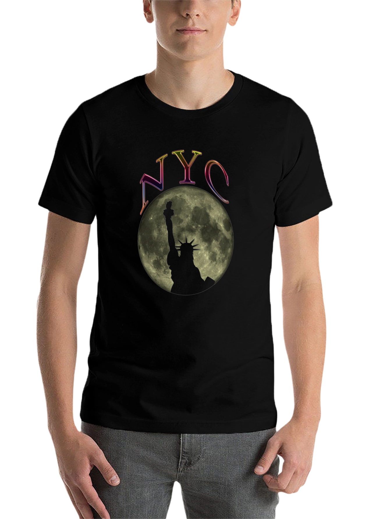 NYC Statue of Liberty Moon Graphic Tee