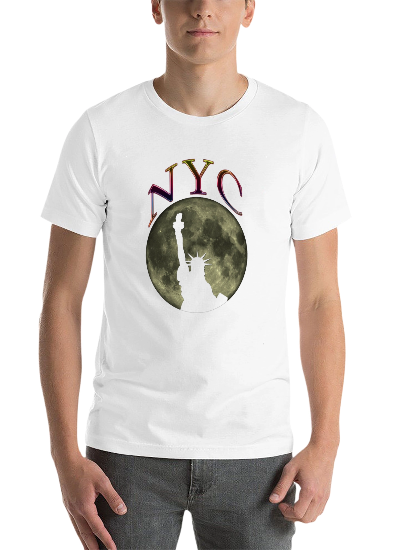 NYC Statue of Liberty Moon Graphic Tee