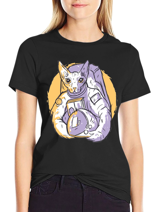 Cosmic Cat Astronaut Graphic Tee