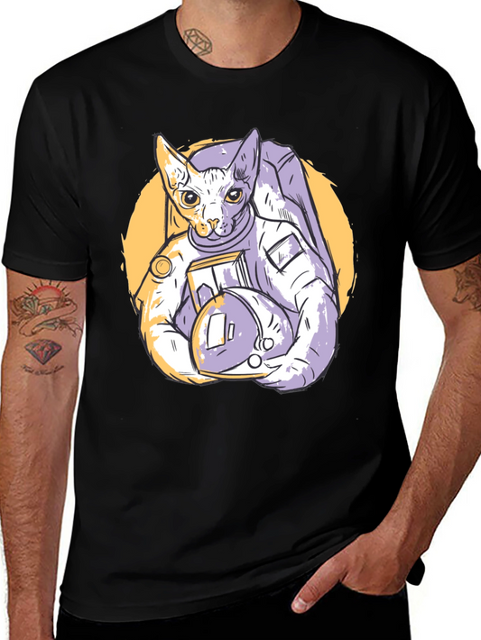 Cosmic Cat Astronaut Graphic Tee
