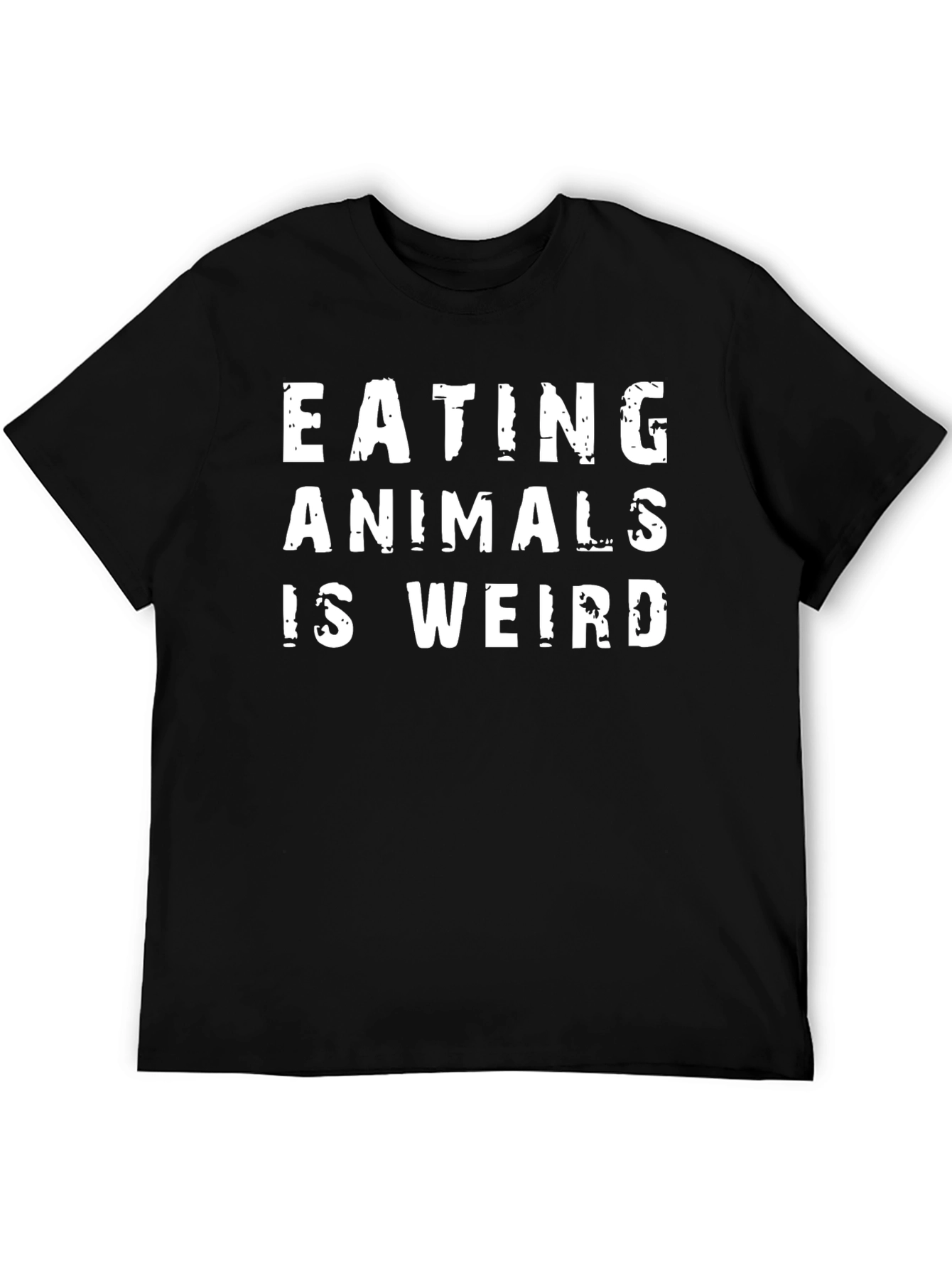 Eating Animals is Weird Black Graphic Tee