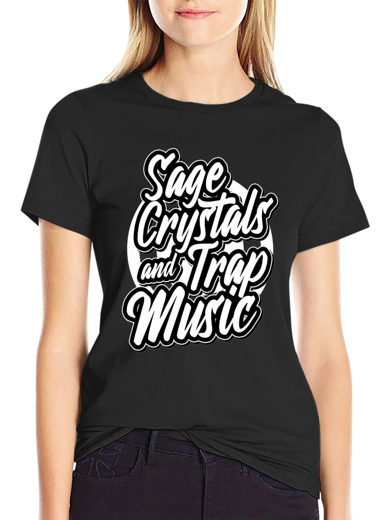 Sage Crystals & Trap Music Graphic Tee