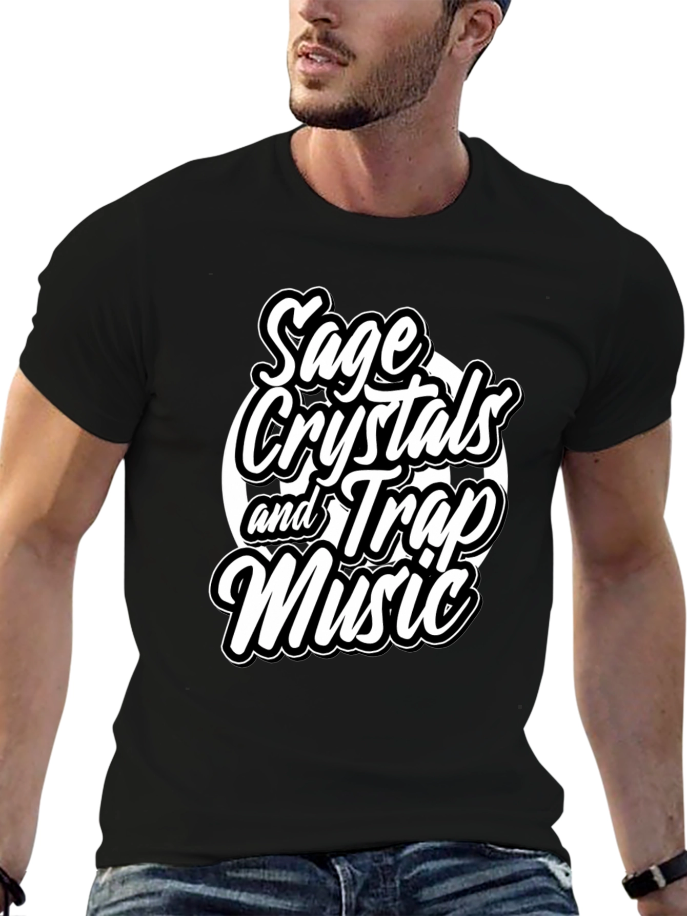 Sage Crystals & Trap Music Graphic Tee