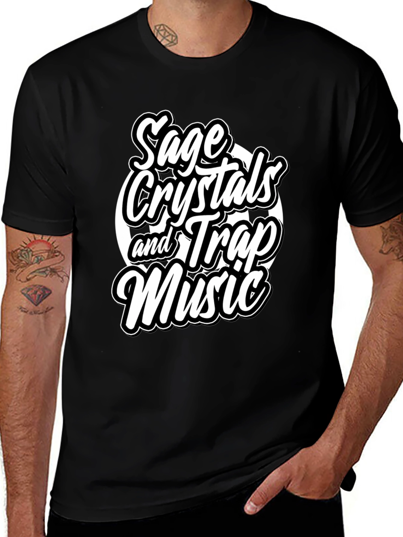 Sage Crystals & Trap Music Graphic Tee