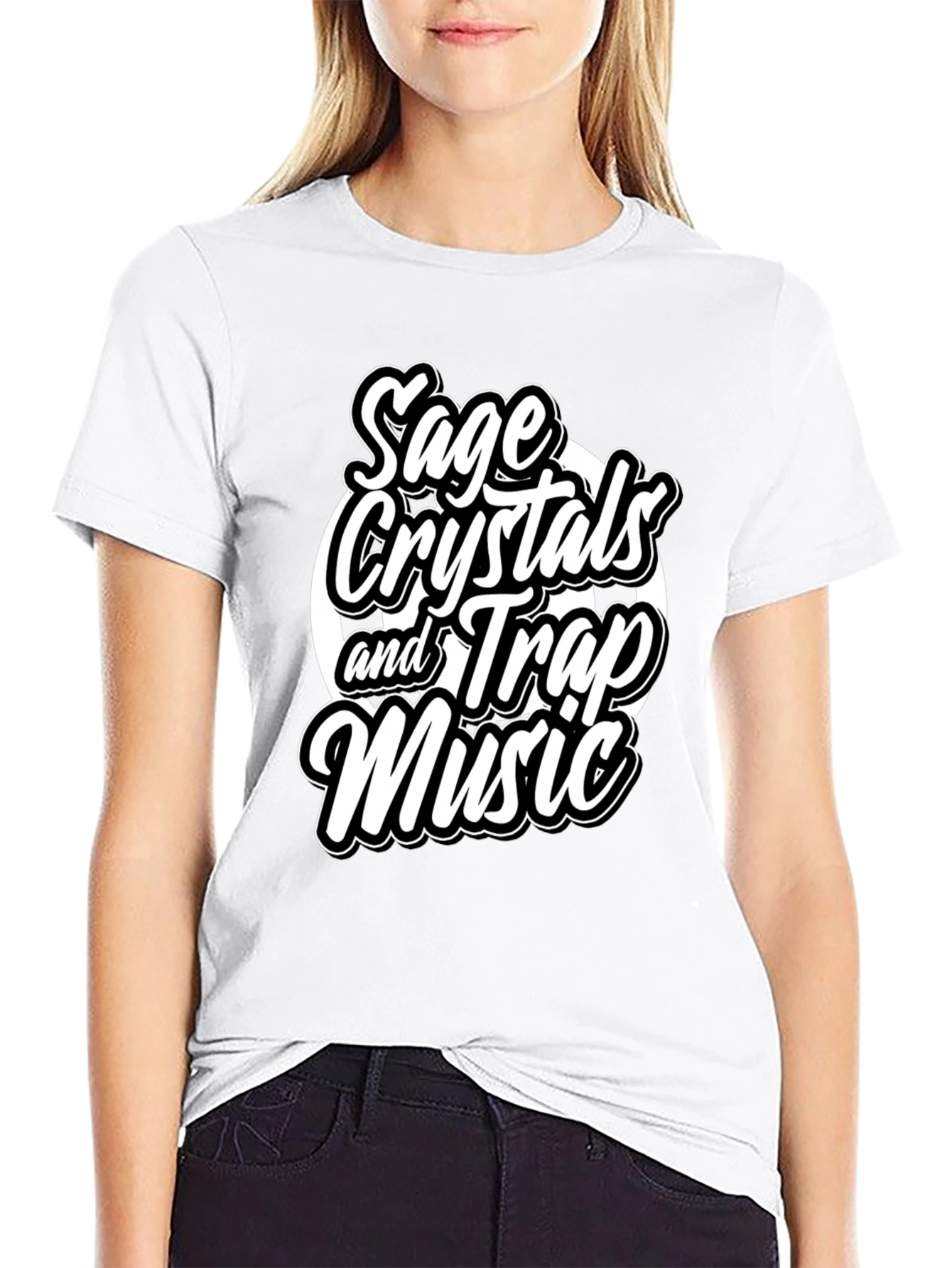 Sage Crystals & Trap Music Graphic Tee