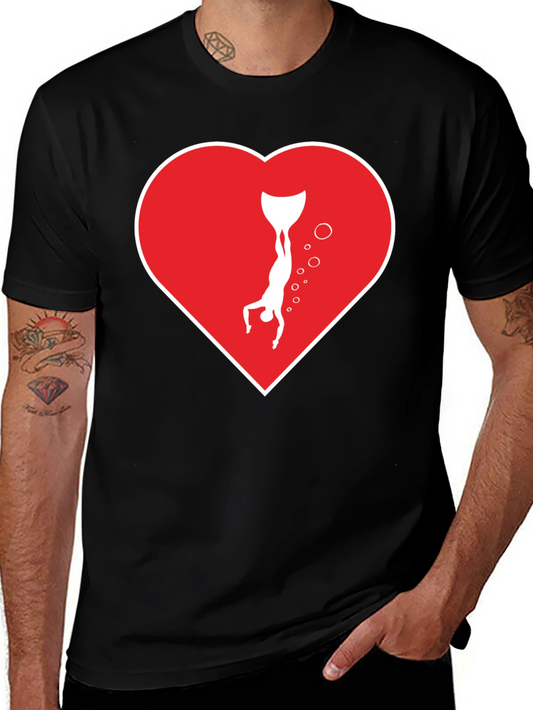 Freediving Heart T-Shirt - Love Scuba Diving!