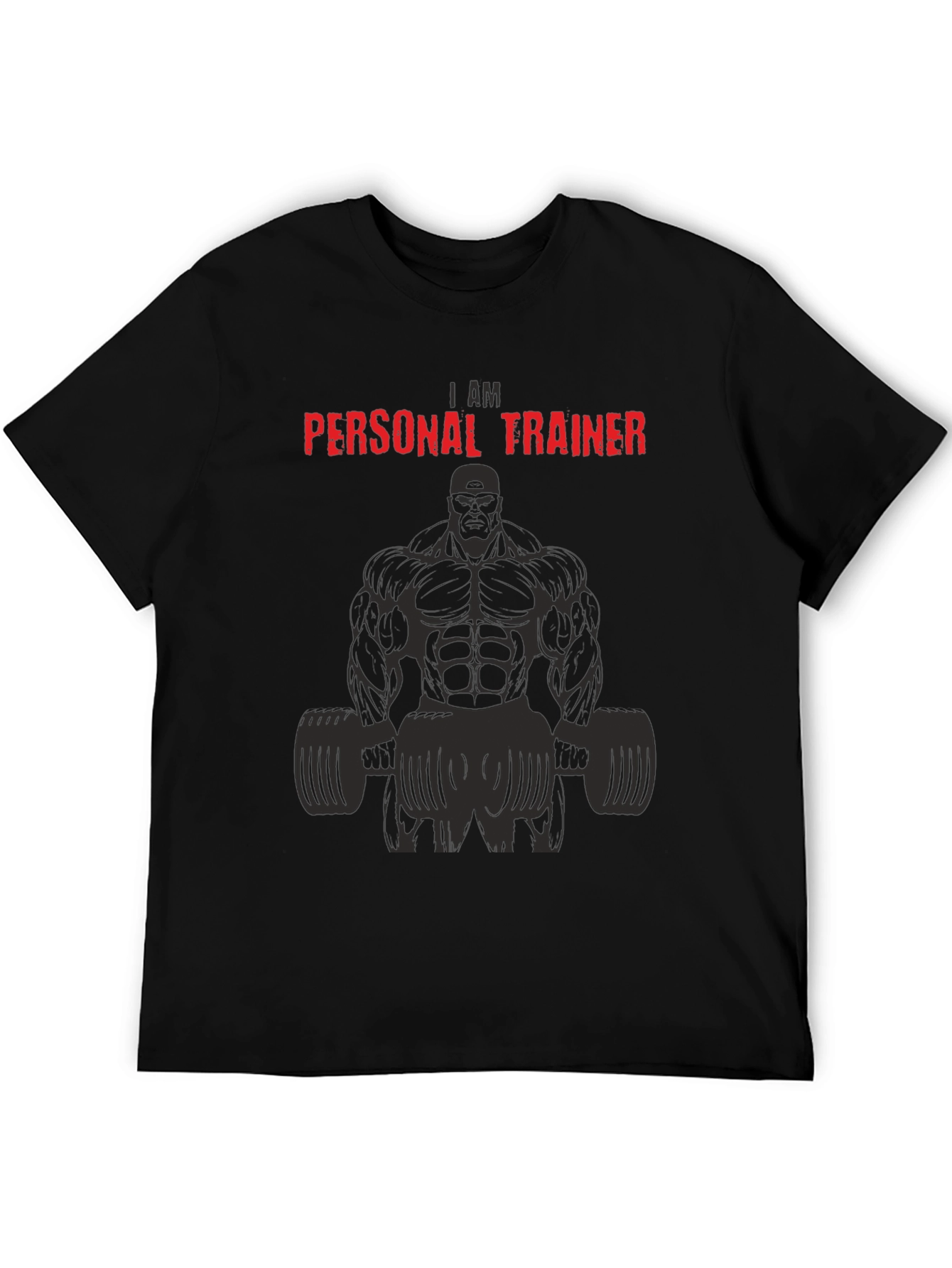 I Am Personal Trainer Black Graphic T-Shirt