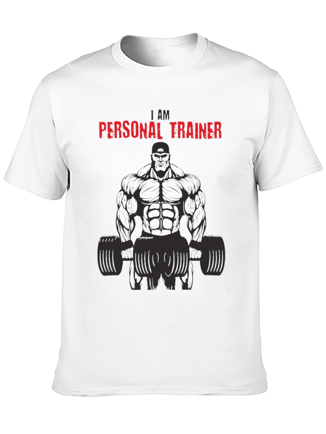 I Am Personal Trainer Black Graphic T-Shirt
