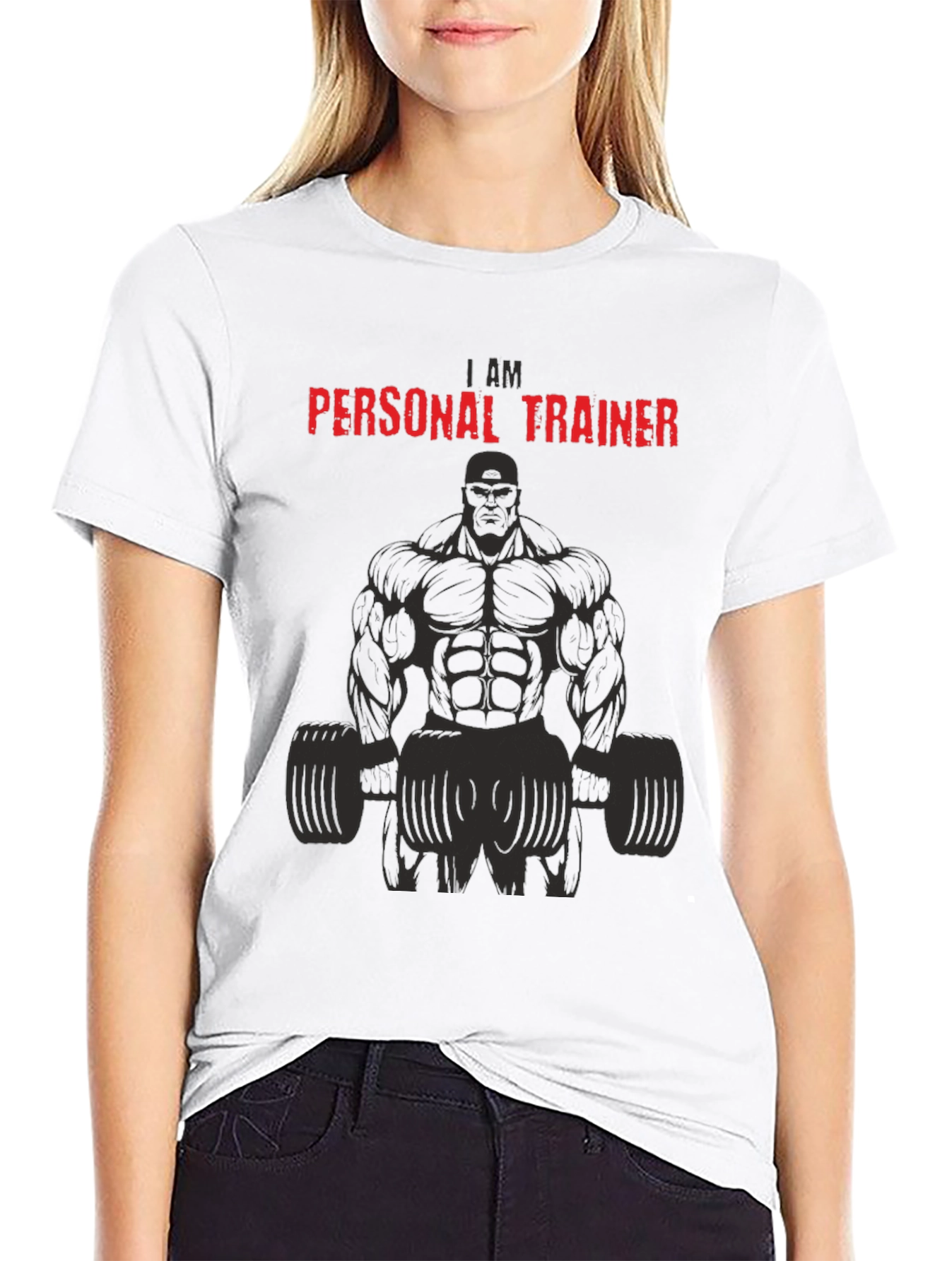 I Am Personal Trainer Black Graphic T-Shirt