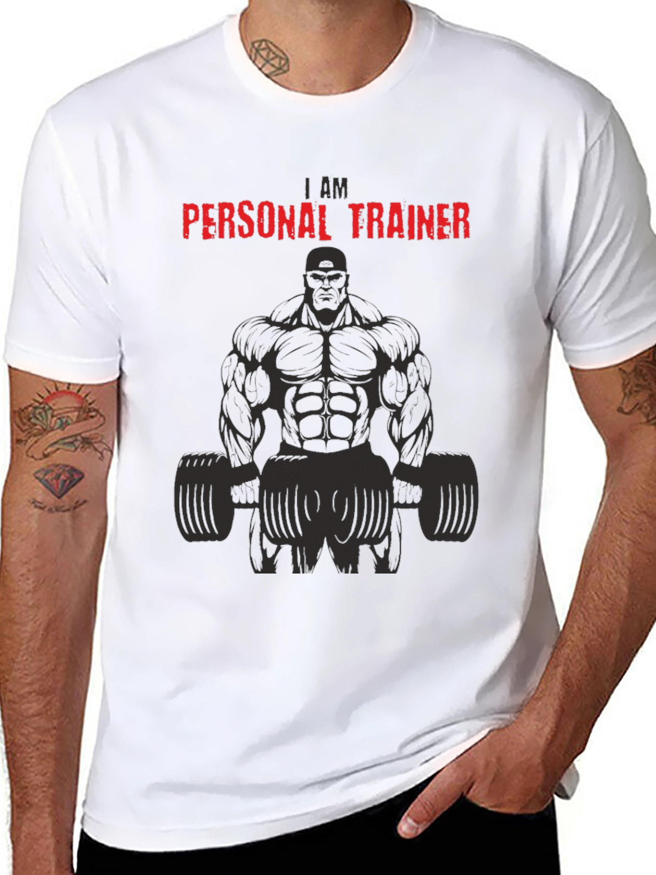 I Am Personal Trainer Black Graphic T-Shirt
