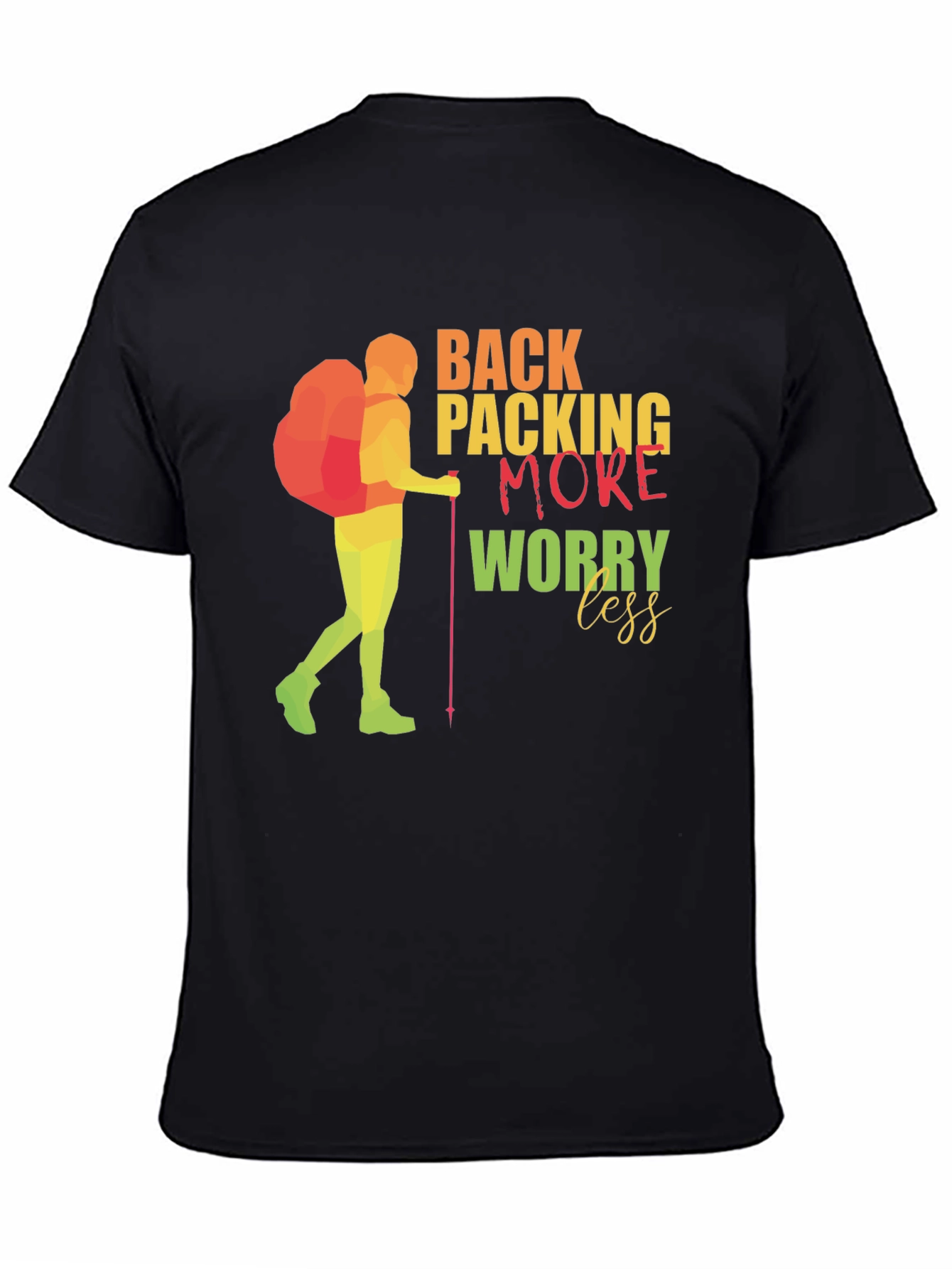 Backpacking More Worry Less Graphic Tee