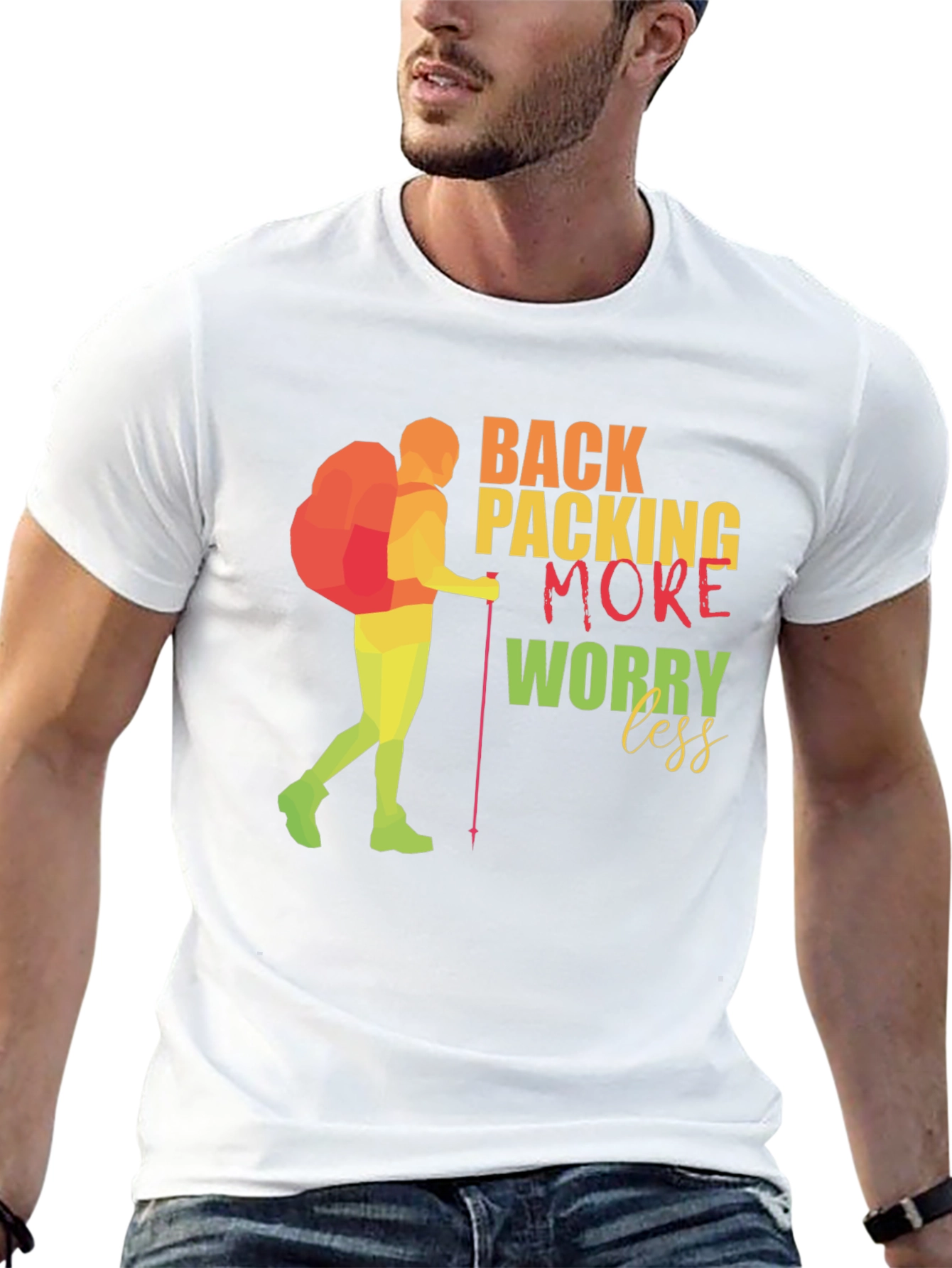 Backpacking More Worry Less Graphic Tee