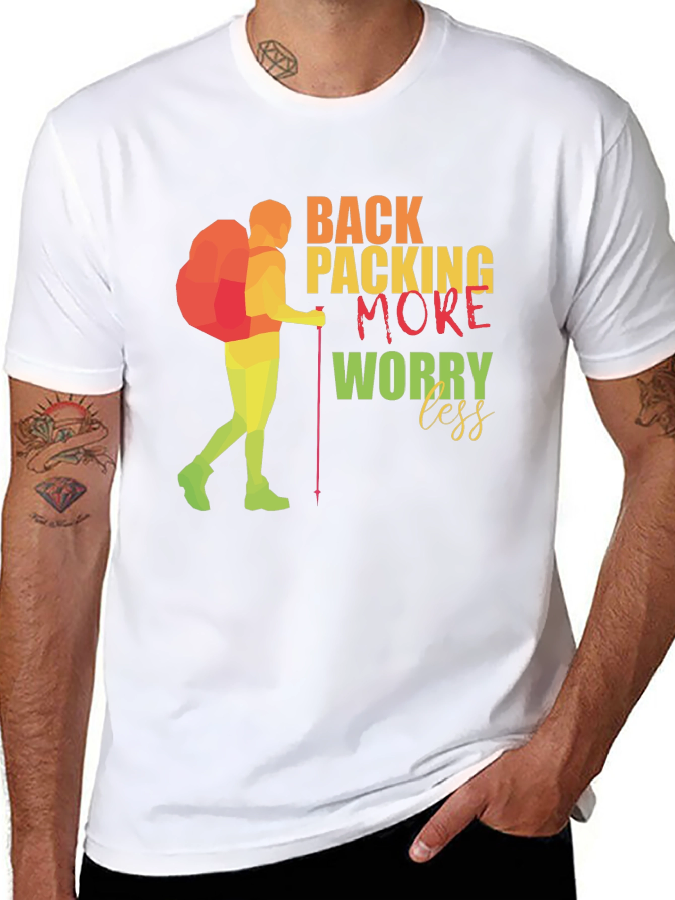 Backpacking More Worry Less Graphic Tee
