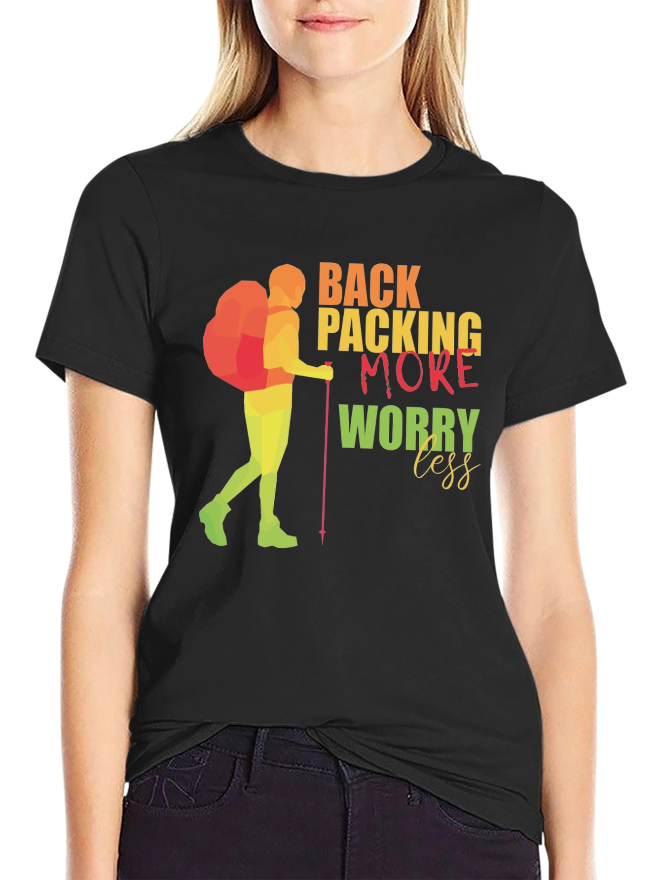 Backpacking More Worry Less Graphic Tee