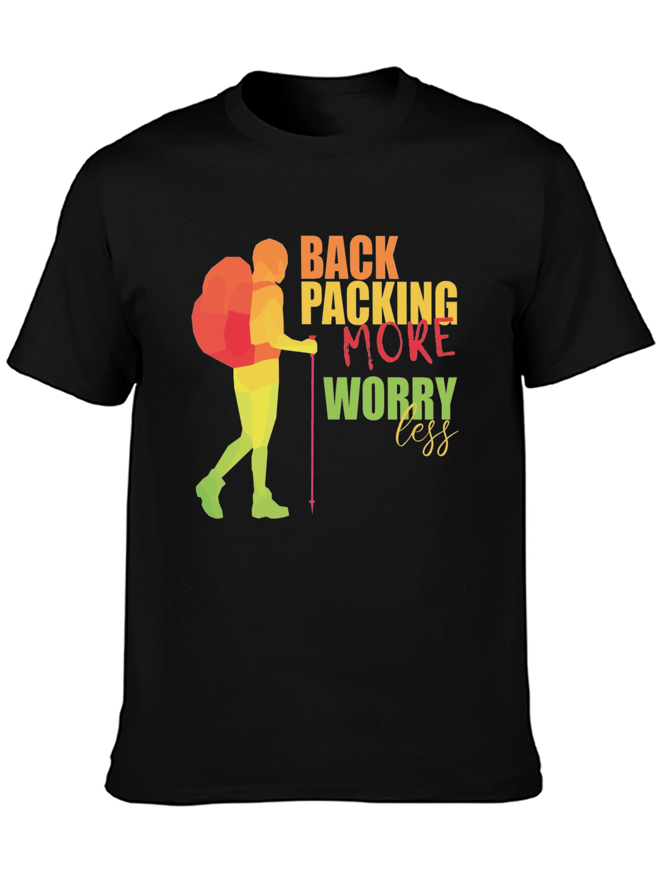 Backpacking More Worry Less Graphic Tee