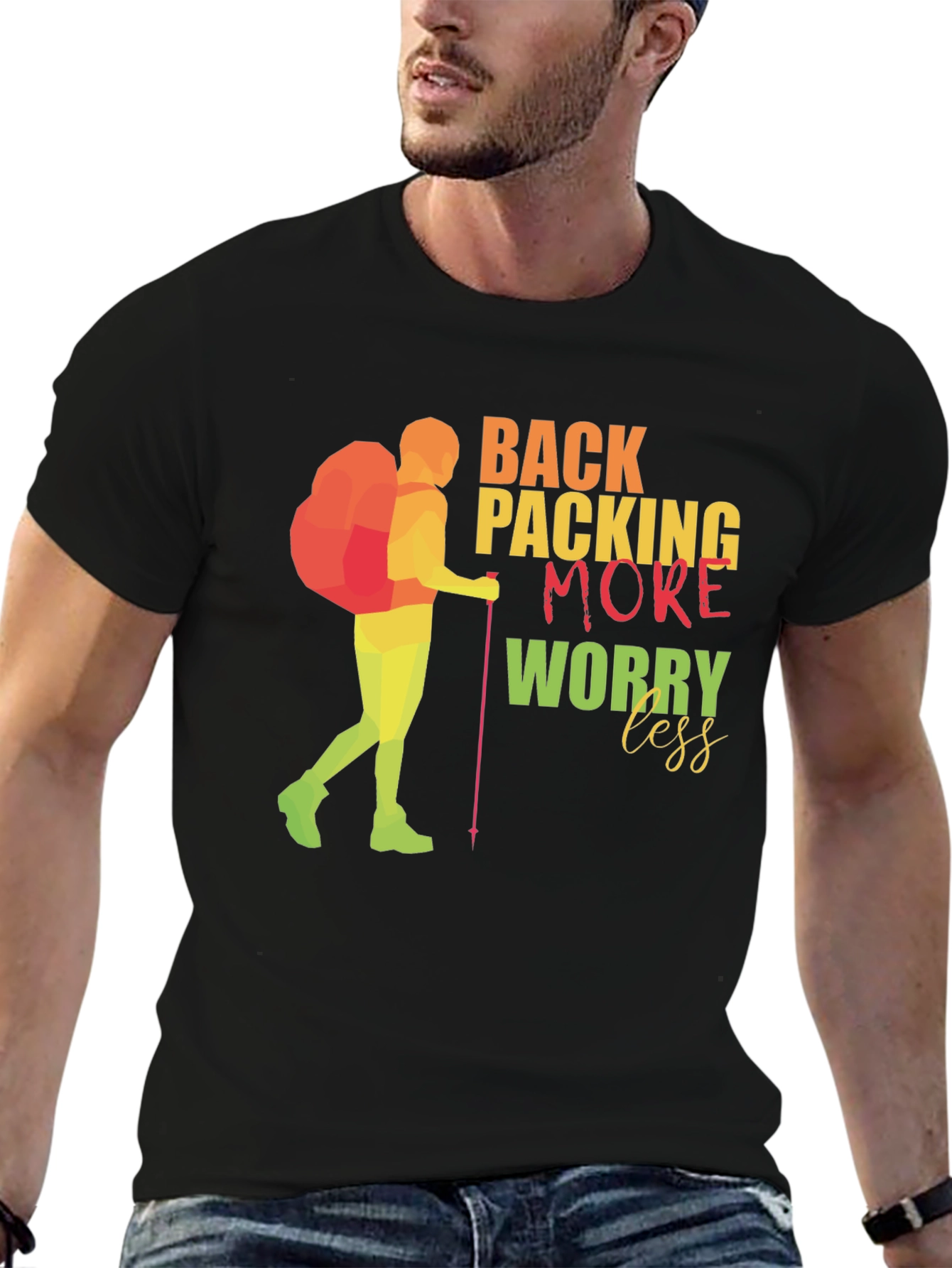 Backpacking More Worry Less Graphic Tee