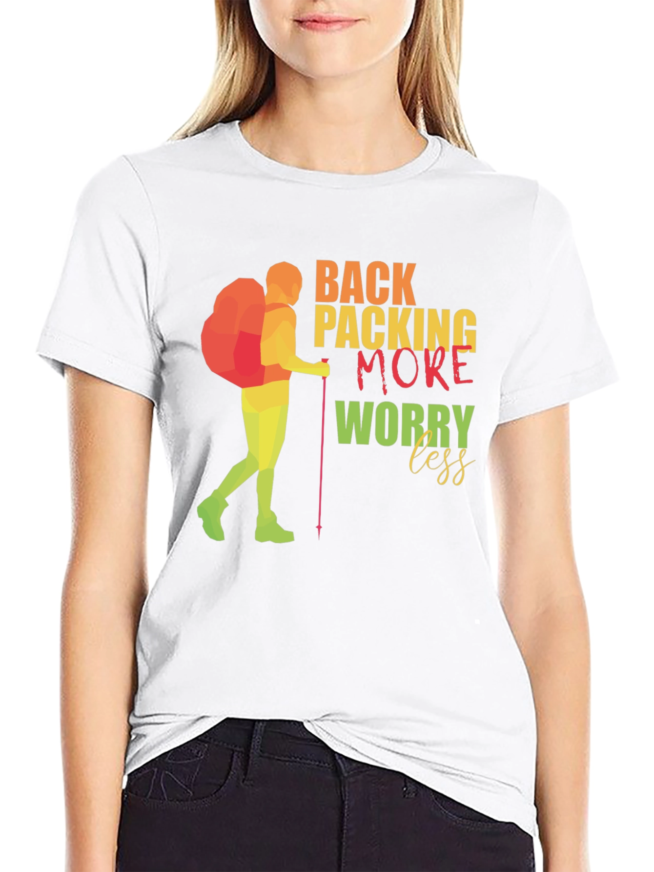 Backpacking More Worry Less Graphic Tee