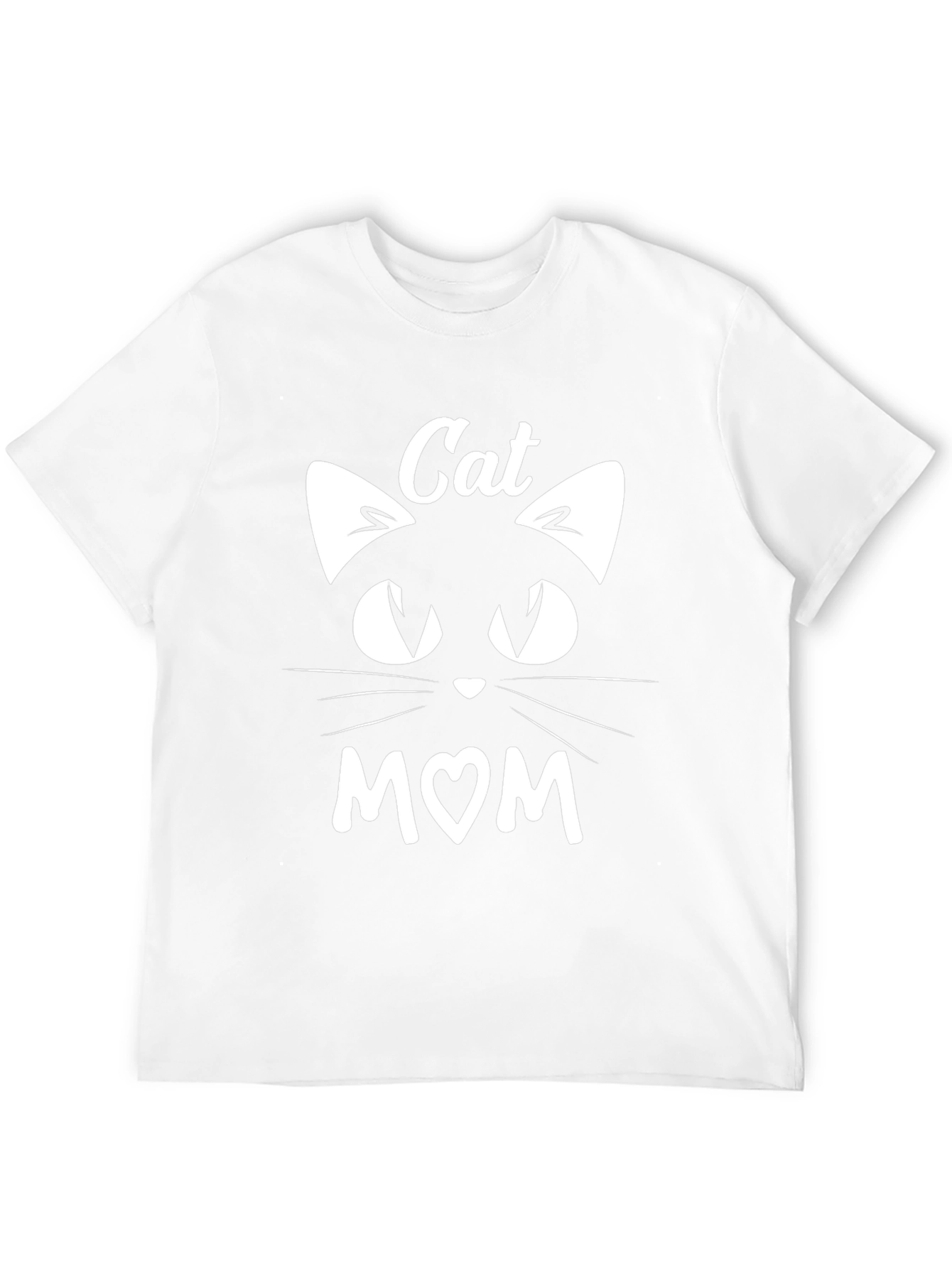Cat Mom T-Shirt - Black Cotton Blend Tee