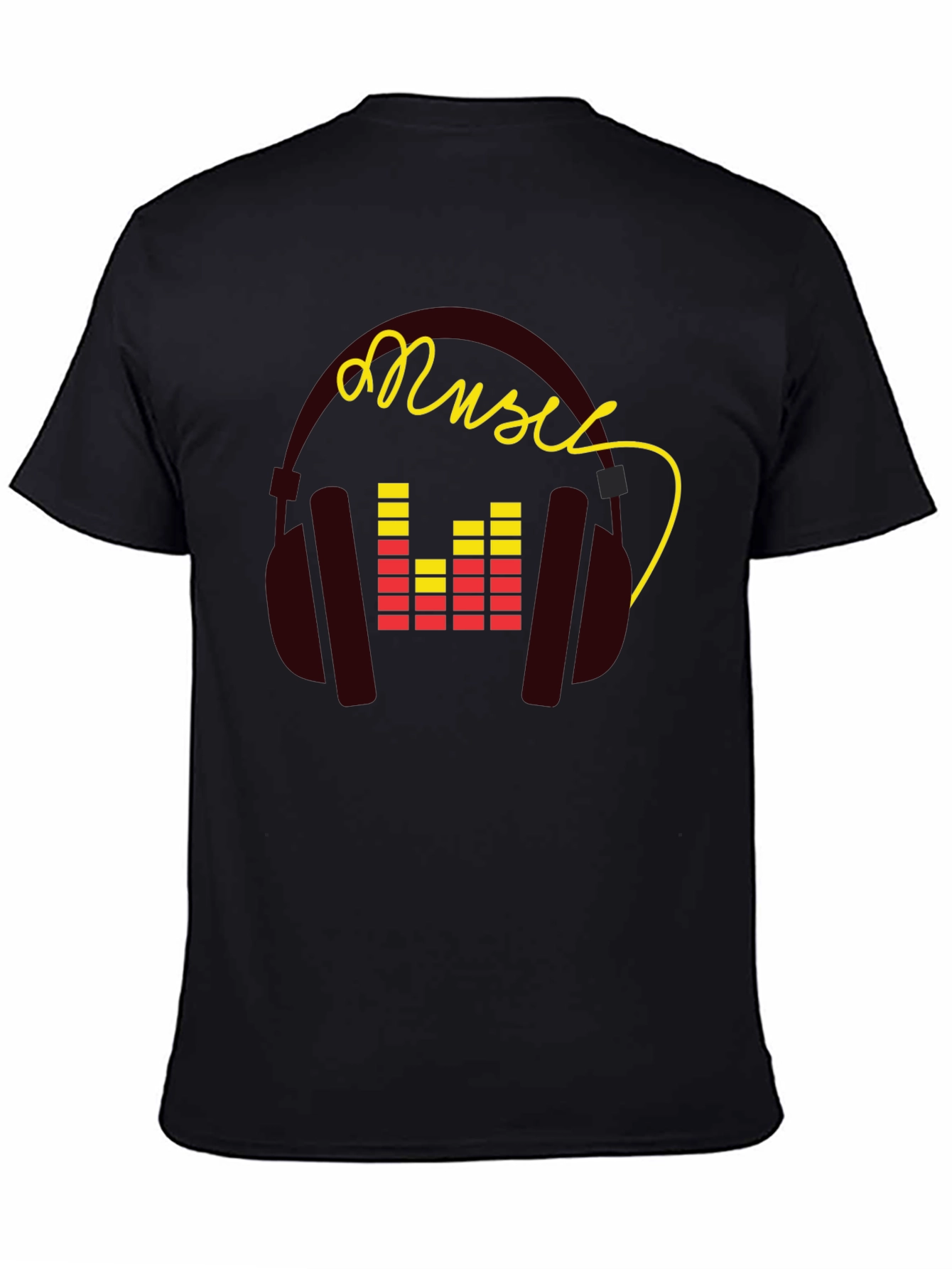 Music Graphic Tee - Stylish Headphones Design
