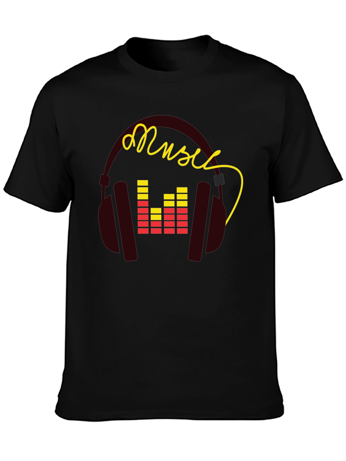 Music Graphic Tee - Stylish Headphones Design