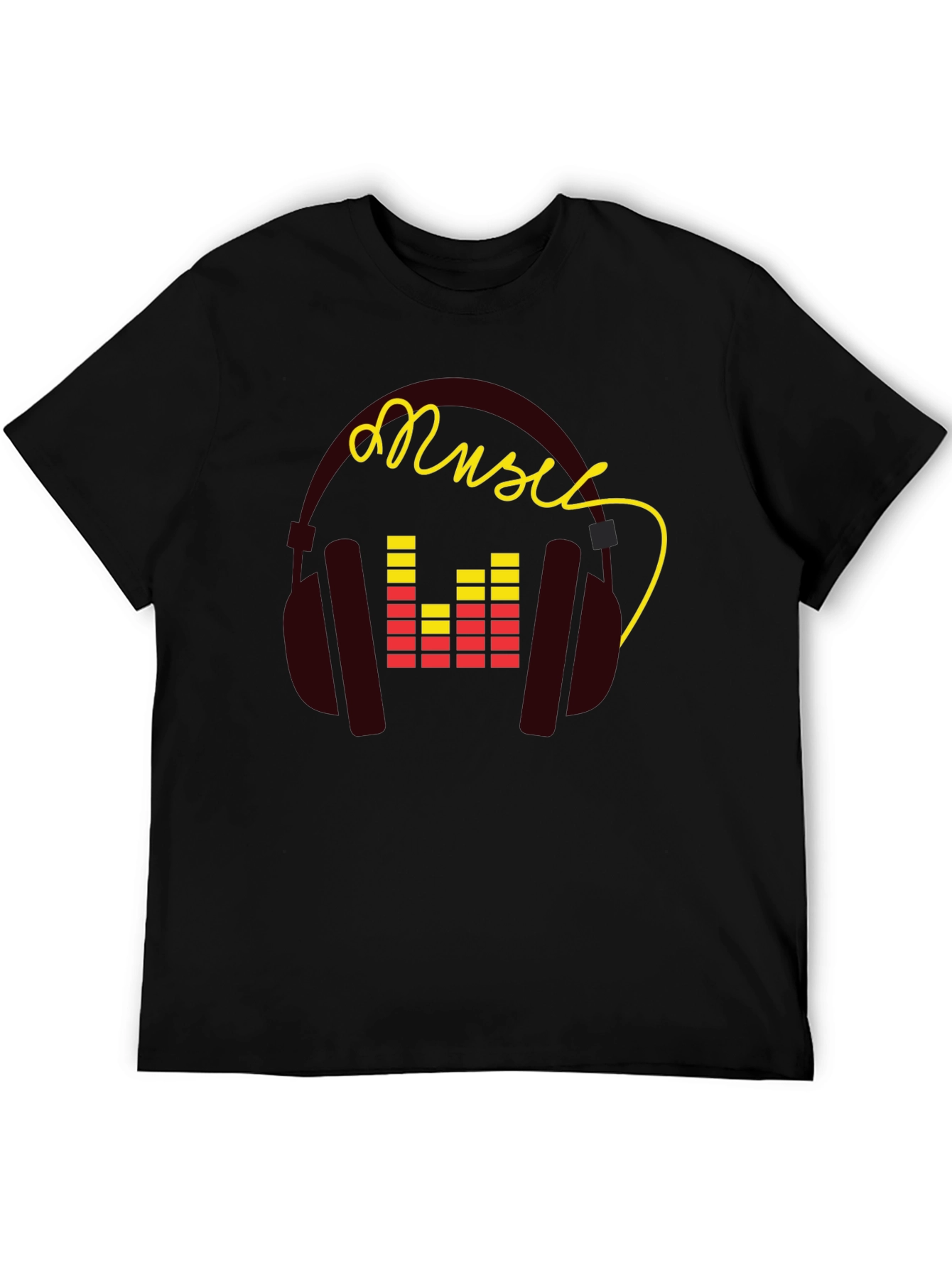 Music Graphic Tee - Stylish Headphones Design