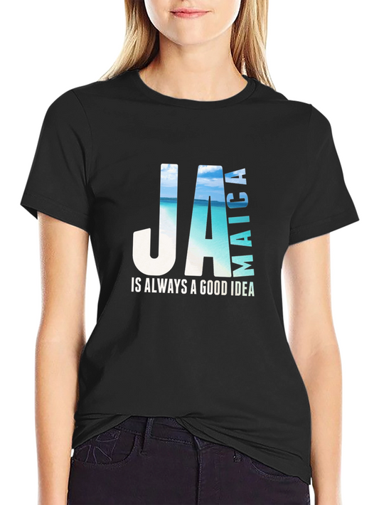 Jamaica Vacation Black T-Shirt - Good Idea