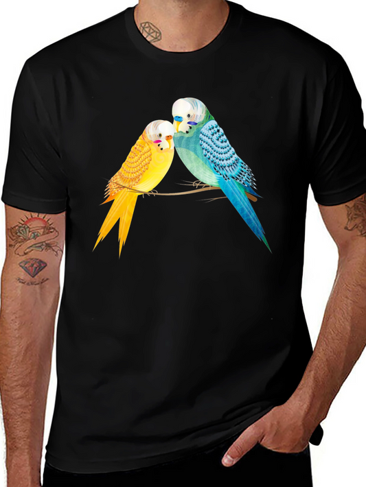 Budgie Bird Graphic Tee -  Cute Parakeet Lovers T-Shirt