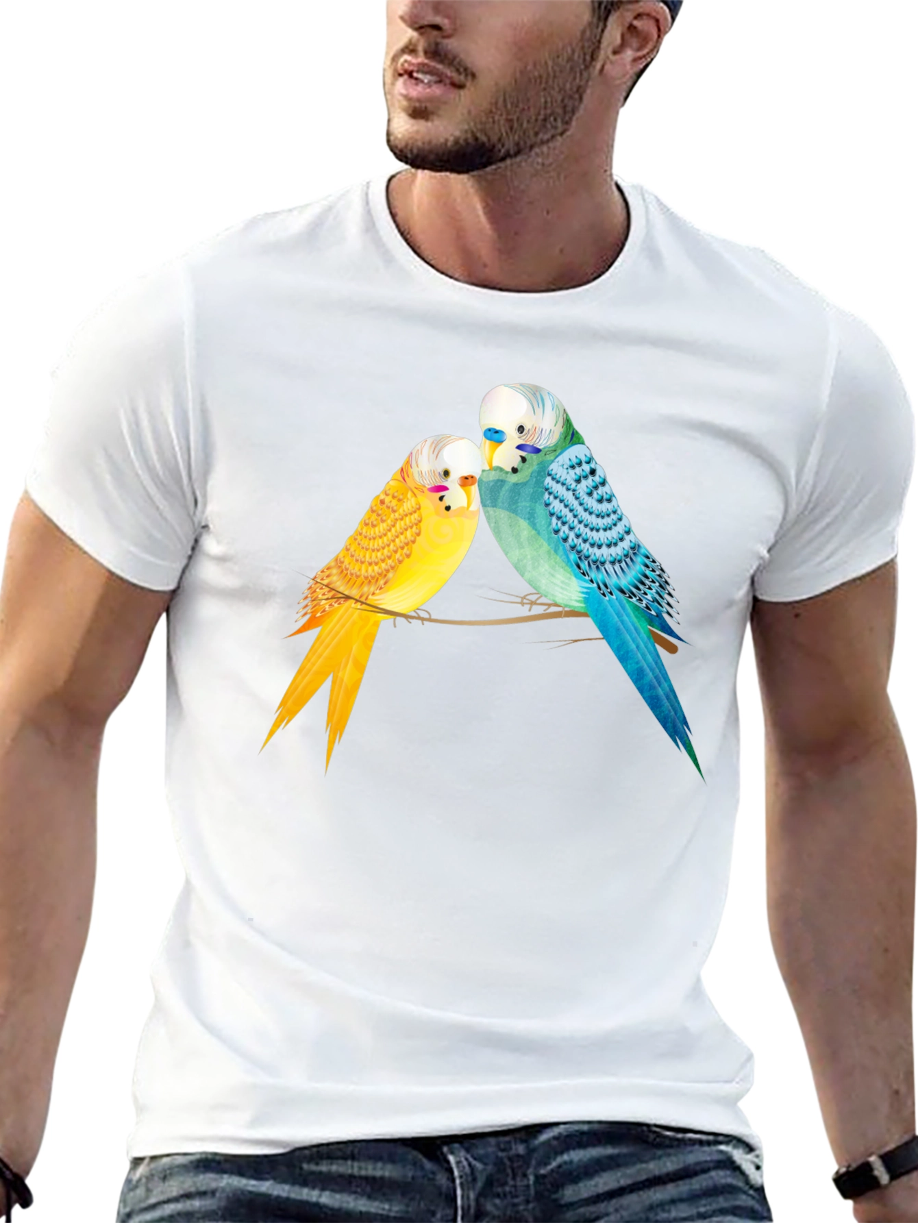 Budgie Bird Graphic Tee -  Cute Parakeet Lovers T-Shirt
