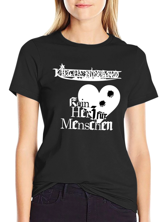 Edgy Graphic Tee - Kein Herz Fur Menschen Heart Design