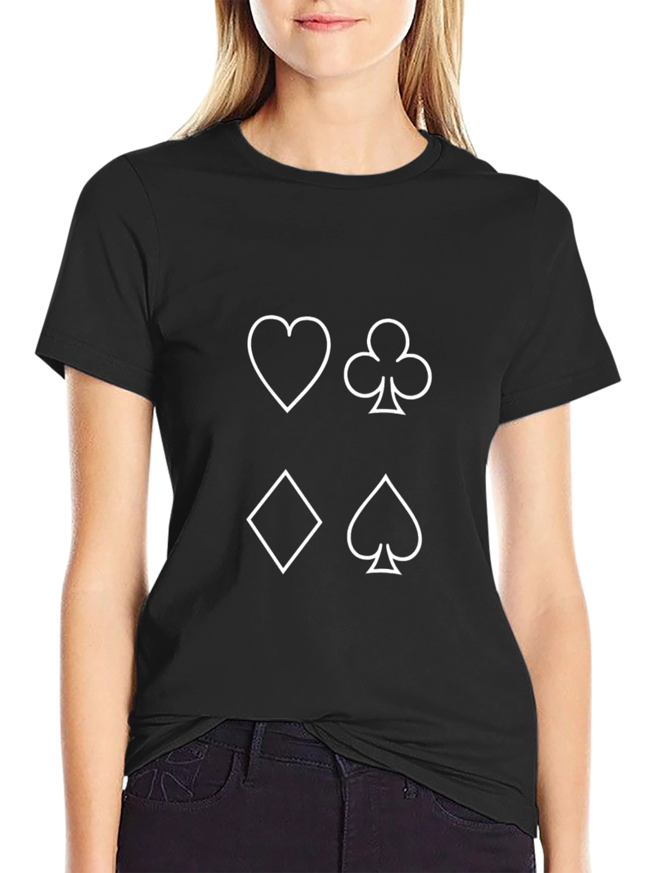 Suits Card T-Shirt - Black