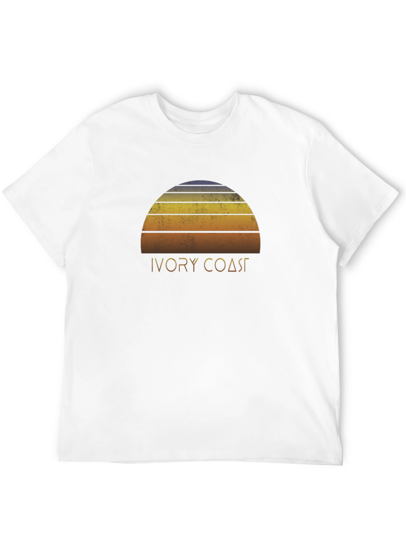 Ivory Coast Graphic Tee - Retro Sunset Design