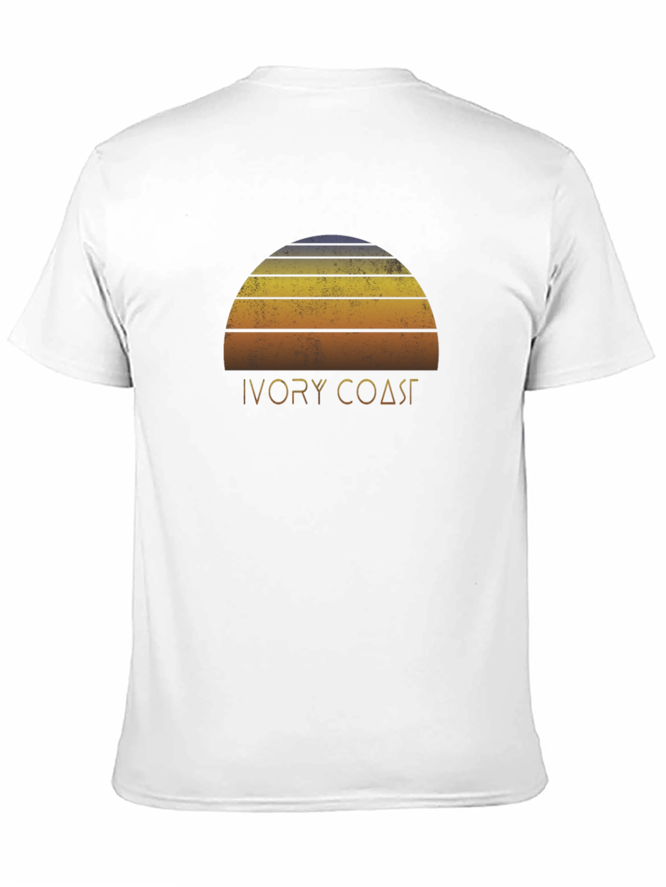 Ivory Coast Graphic Tee - Retro Sunset Design