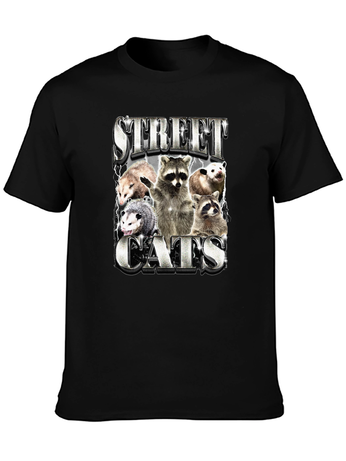 Street Cats Graphic Tee - Raccoons & Opossums