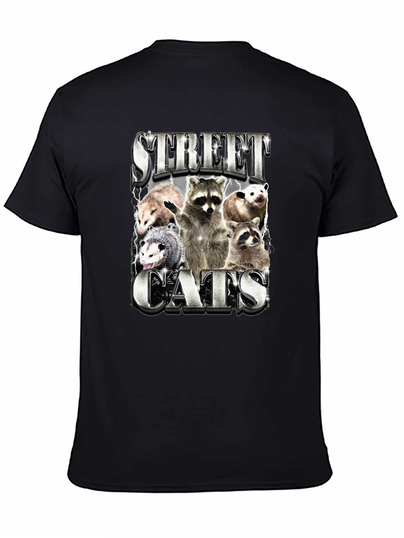 Street Cats Graphic Tee - Raccoons & Opossums