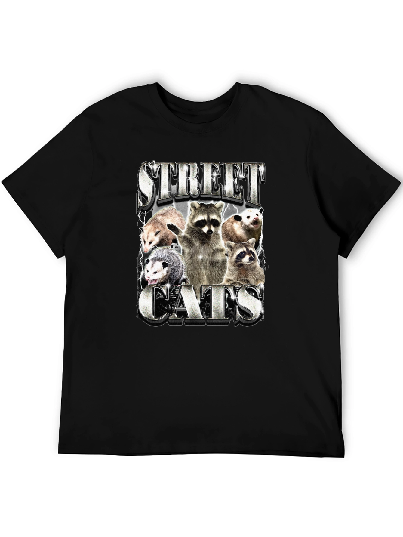 Street Cats Graphic Tee - Raccoons & Opossums