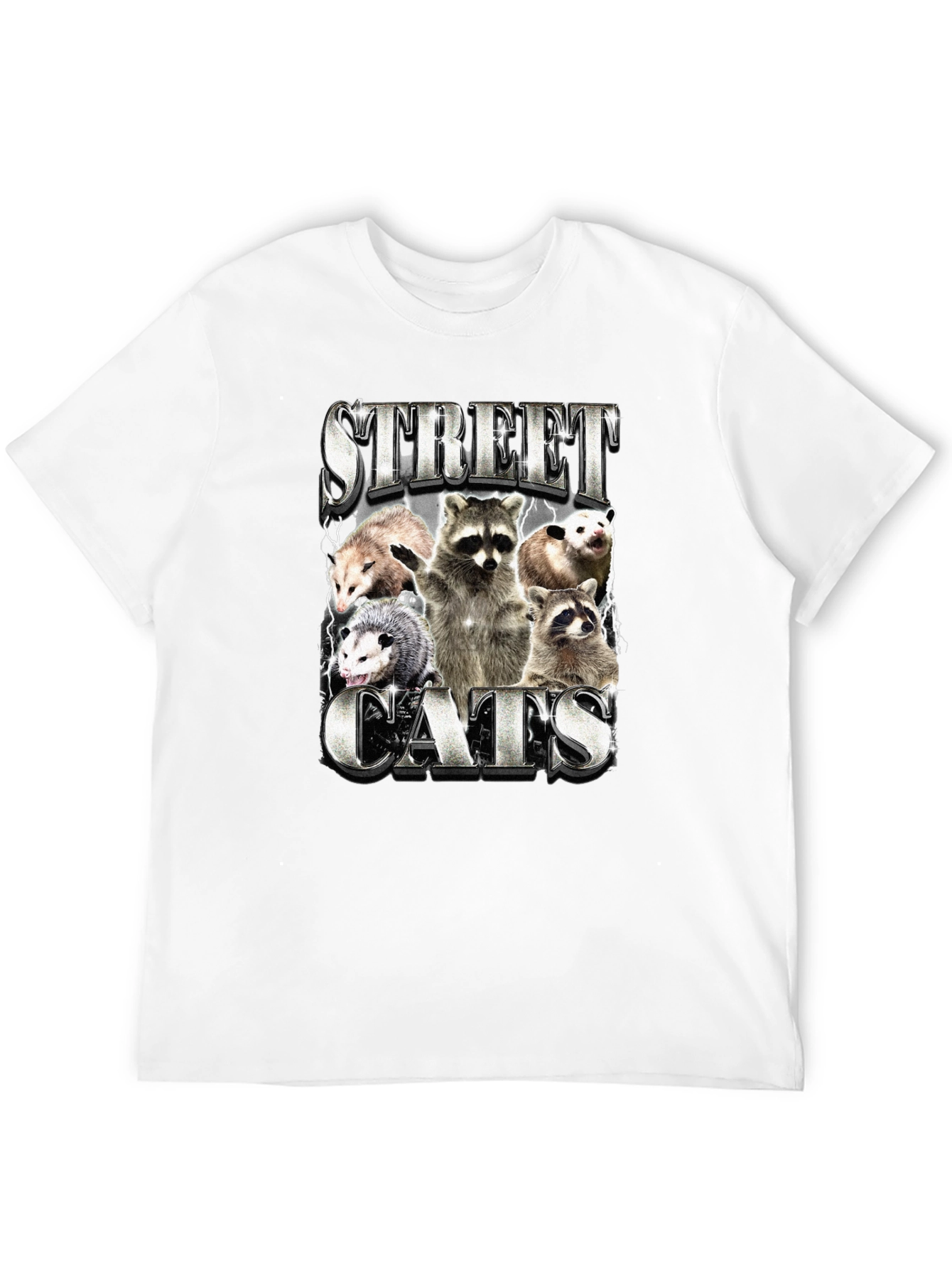 Street Cats Graphic Tee - Raccoons & Opossums