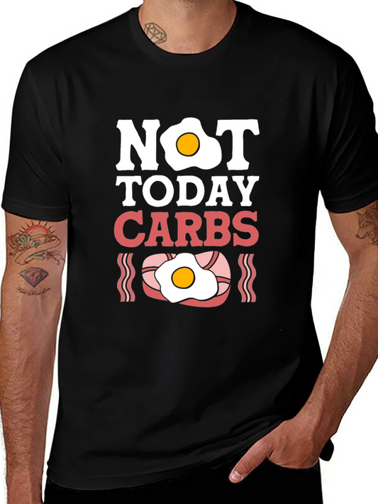 Funny Keto Diet T-Shirt - Not Today Carbs Egg & Bacon