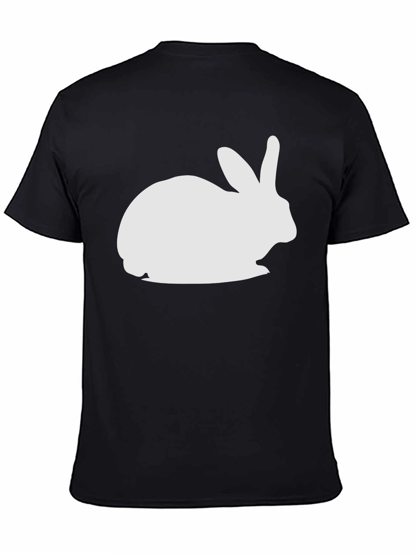 Rabbit Graphic T-Shirt - Black Cotton Blend