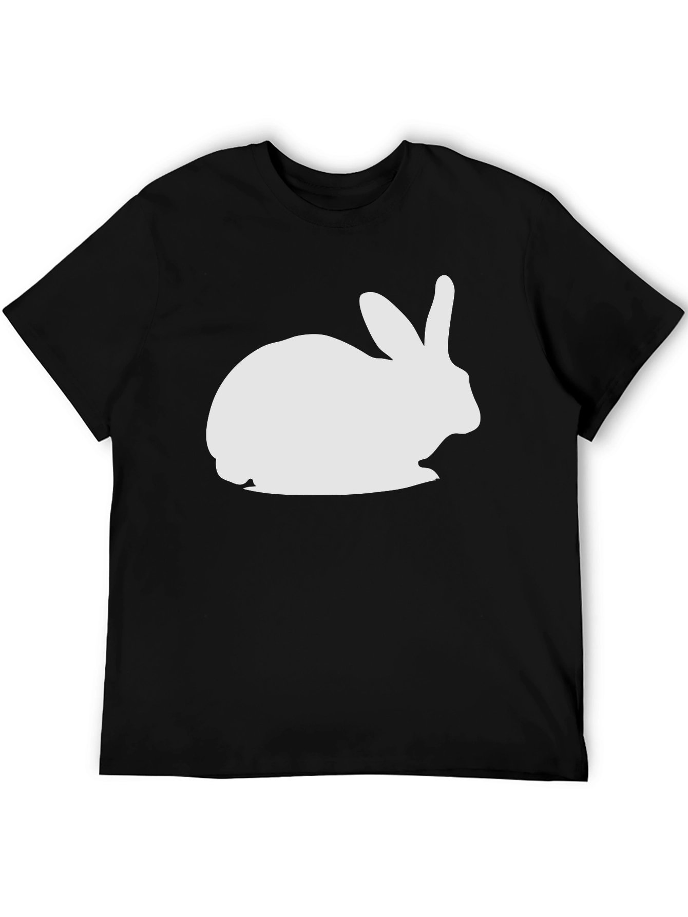 Rabbit Graphic T-Shirt - Black Cotton Blend