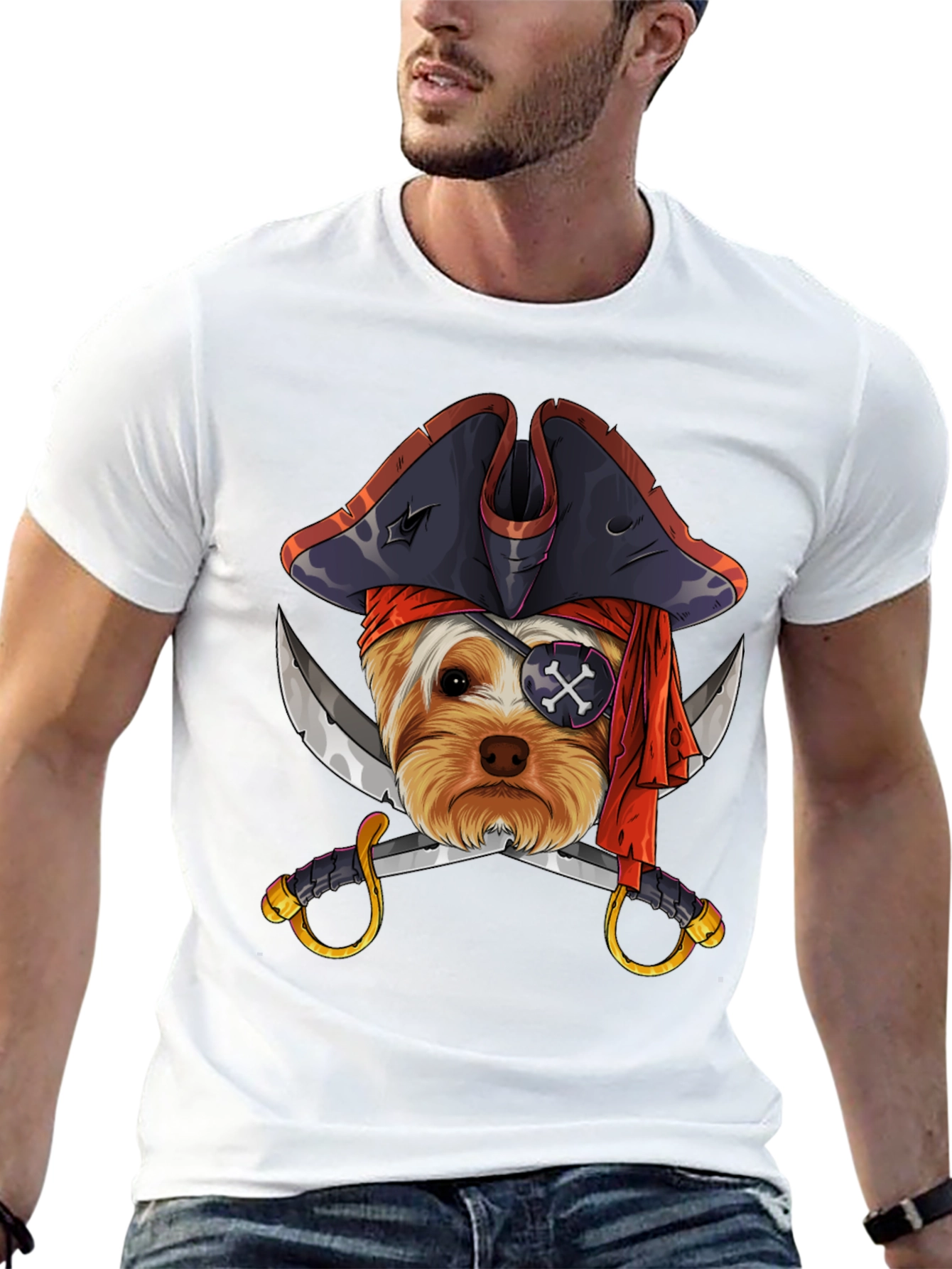 Pirate Dog T-Shirt - Novelty Graphic Tee
