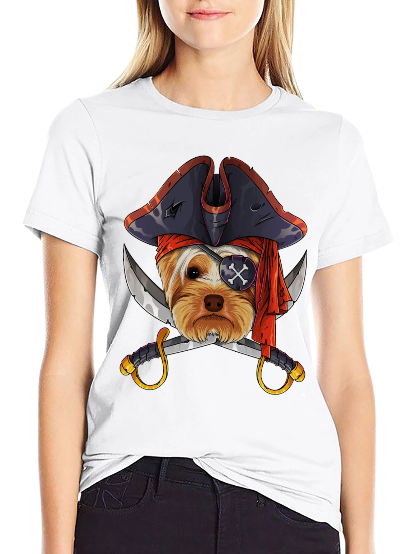 Pirate Dog T-Shirt - Novelty Graphic Tee