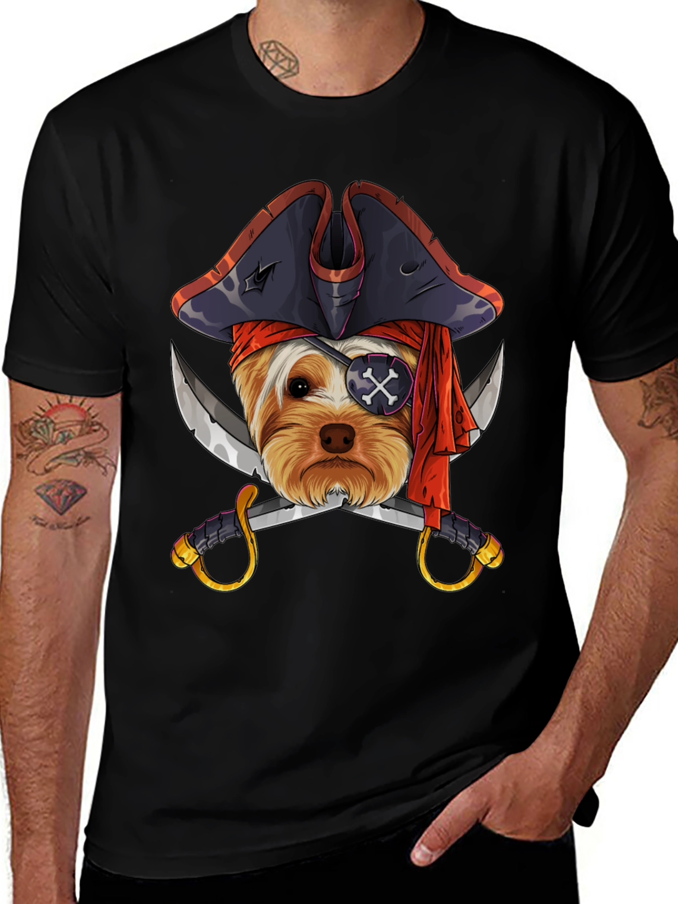 Pirate Dog T-Shirt - Novelty Graphic Tee