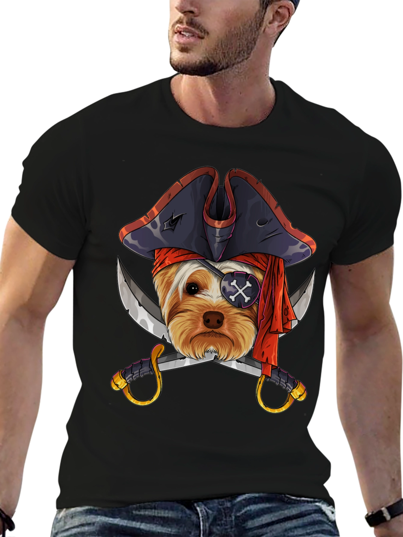 Pirate Dog T-Shirt - Novelty Graphic Tee